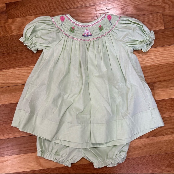 Petit Ami Other - Absolutely Precious Petit Ami Baby Girls 1st Birthday Checked Bishop Dress 2pc